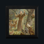 St. Francis of Assisi Surrounded by Animals Gift Box<br><div class="desc">St. Francis of Assisi Preaching to the Animals - Hans Stubenrauch</div>
