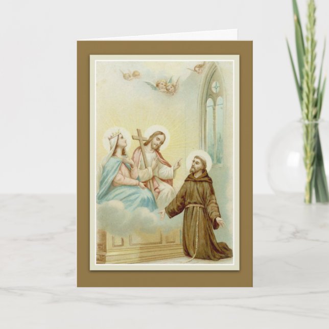 St. Francis of Assisi Virgin Mary Jesus Prayer Card (Front)