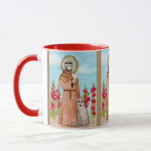 St. Francis of Assisi w Coyote Watercolor Gift Mug