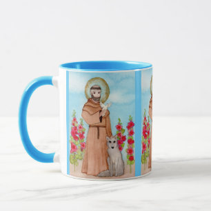 St. Francis of Assisi w Coyote Watercolor Gift Mug