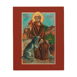 St. Francis of Assisi Wood Print Icon