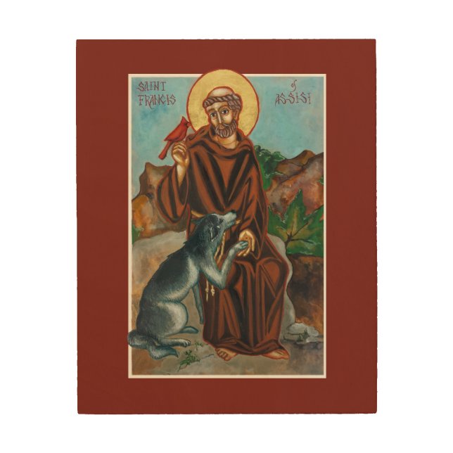 St. Francis of Assisi Wood Print Icon (Front)