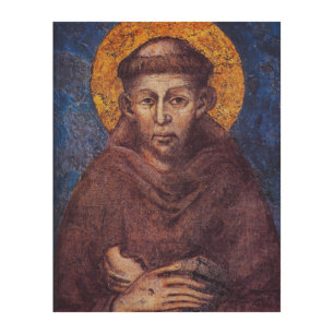 ST FRANCIS OF ASSISI. WOOD WALL DECOR