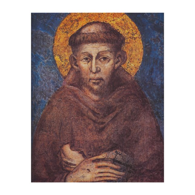 ST FRANCIS OF ASSISI. WOOD WALL DECOR (Front)