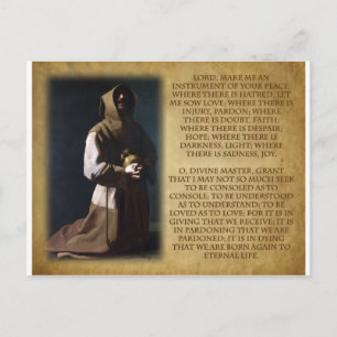 St Francis of Assisi's Prayer Postcard