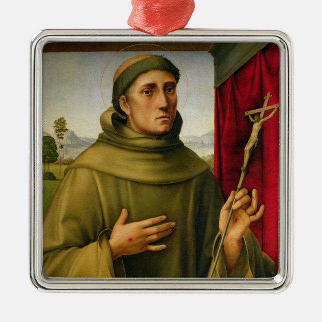 St. Francis of Assissi, c.1490 (tempera on panel) Metal Ornament (Front)
