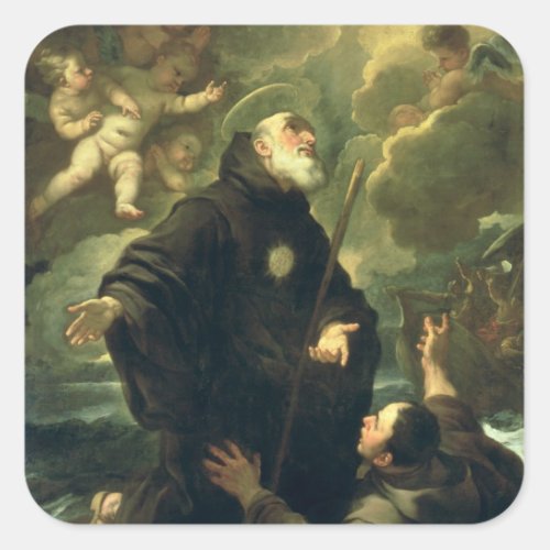 St Francis of Paola 1416_1507 Square Sticker