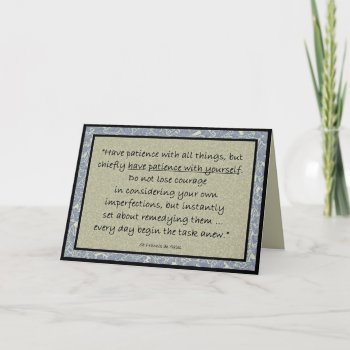 St. Francis Of Sales Quote Inspirational Card by caritas at Zazzle