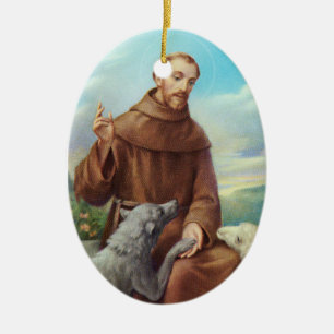 St. Francis Ornament w/prayer