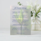 St Francis Pledge / Earth Charter card (Standing Front)