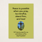 St Francis Prayer Cards (Back)