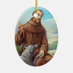 St. Francis Prayer for our Pets Ceramic Ornament