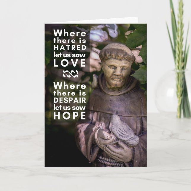 St. Francis Prayer Greeting Card (Front)