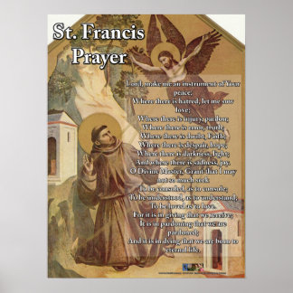 Prayer Of St Francis Posters | Zazzle