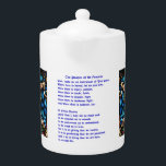 St Francis Prayer Teapot<br><div class="desc">The St Francis Prayer, sometimes known as the Prayer of Peace, between two images of St Francis in stained glass on a teapot.</div>