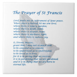 St Francis Prayer Tile