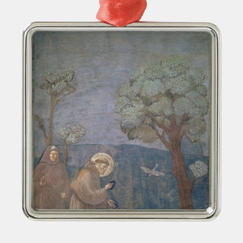 St Francis Preaching to the Birds 1297_99 Metal Ornament