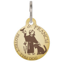 St. Francis Protect This Dog Pet ID Tag