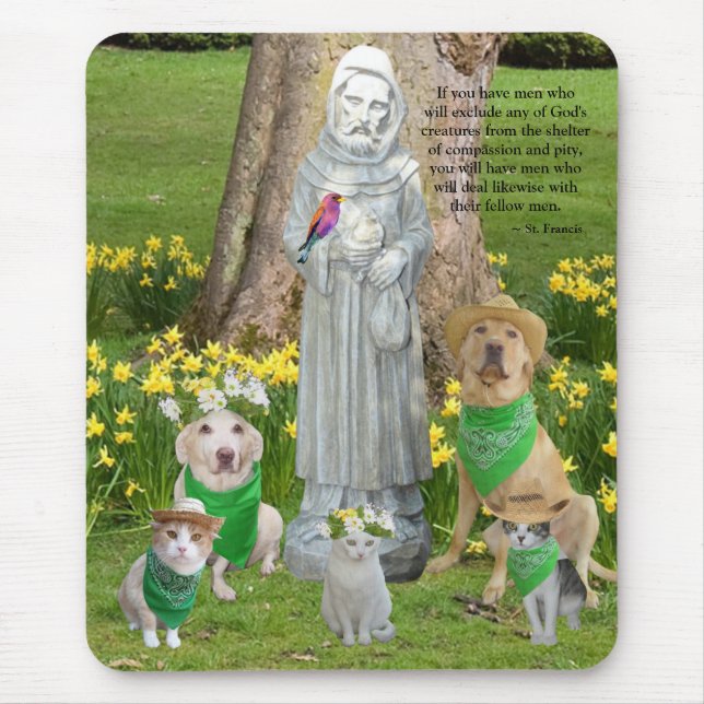 St. Francis Quote Mouse Pad (Front)