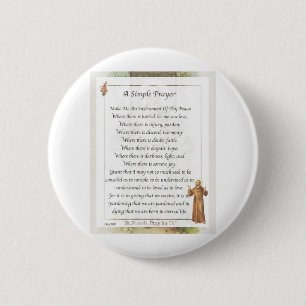 st. francis simple prayer button
