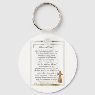 st. francis simple prayer keychain