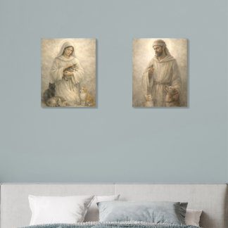 St. Francis & St. Gertrude Acrylic Wall Art Set Photo Tile