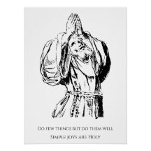 ST FRANCIS VECTOR DRAWING WITH QUOTATION