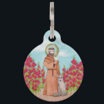 St. Francis Watercolor Personalized Pet ID Tag<br><div class="desc">Add your pet's name and your contact information to this pet ID tag.</div>
