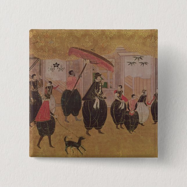 St. Francis Xavier  and his entourage Button (Front)