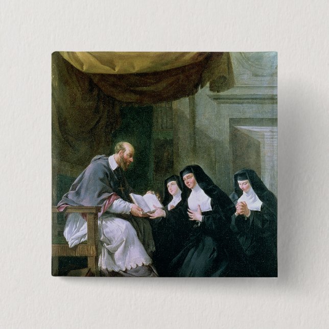 St. Francois de Sales  Giving the Rule Button (Front)