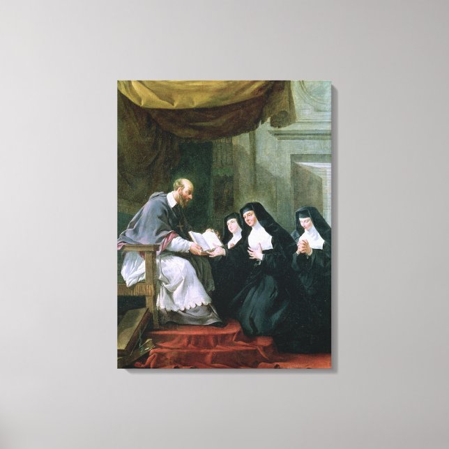 St. Francois de Sales  Giving the Rule Canvas Print (Front)