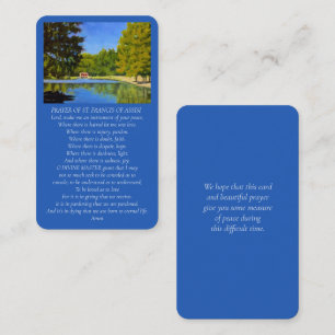 St. Francois of Assisi Memorial Funeral Card