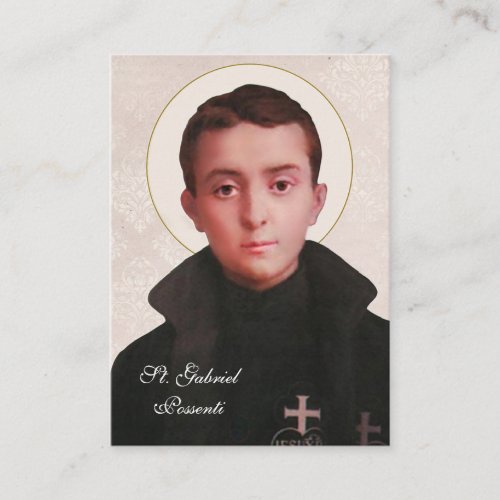 St Gabriel Possenti Catholic Religious Saint Place Card