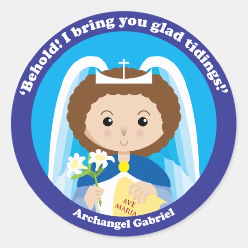 St Gabriel the Archangel Classic Round Sticker