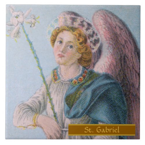 St Gabriel the Archangel detail M 017 Ceramic Tile