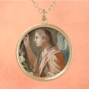 St. Gabriel the Archangel (M 011) Gold Plated Necklace