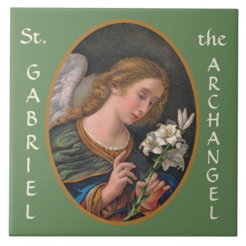 St Gabriel the Archangel M 035 Ceramic Tile
