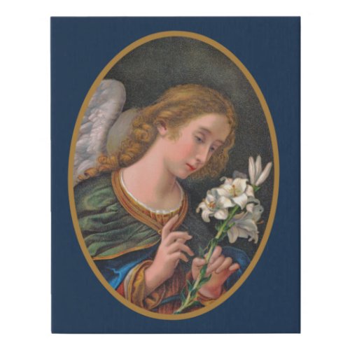 St Gabriel the Archangel M 035 Faux Canvas Print