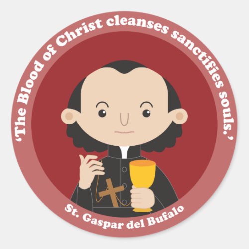 St Gaspar del Bufalo Classic Round Sticker