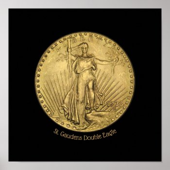 St. Gaudens Double Eagle For Coin Collectors Poster by colorwash at Zazzle