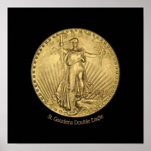 St Gaudens Double Eagle for Coin Collectors Poster