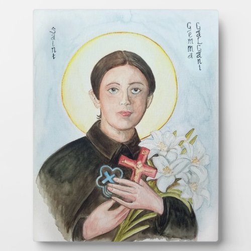 St Gemma Galgani 8x10 Icon Plaque