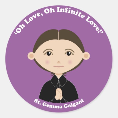 St Gemma Galgani Classic Round Sticker