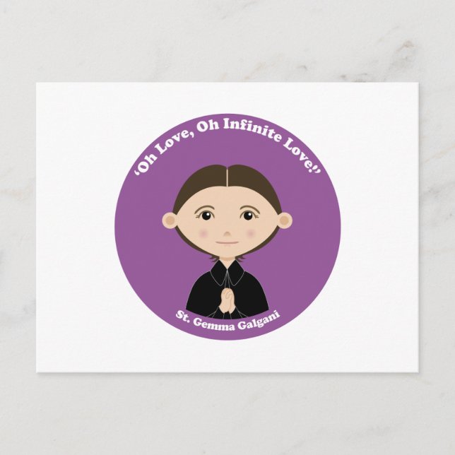 St. Gemma Galgani Postcard (Front)