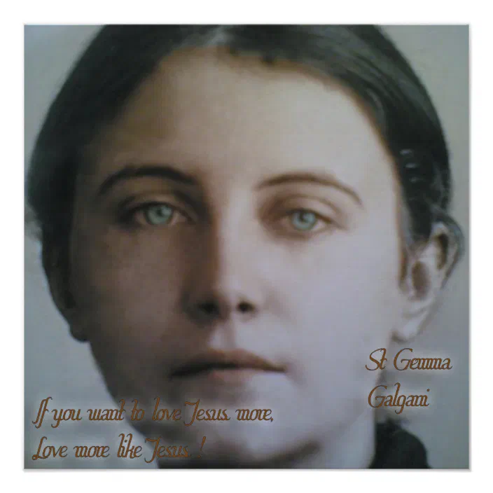 St Gemma Galgani Poster Zazzle Com