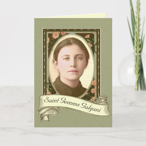 St Gemma Galgani Saint of Back Pain Holy Card