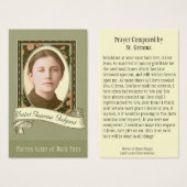 St. Gemma Galgani Saint of Back Pain Holy Card (Front & Back)
