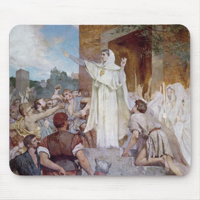 St. Genevieve Calming the Parisians Mouse Pad (Front)