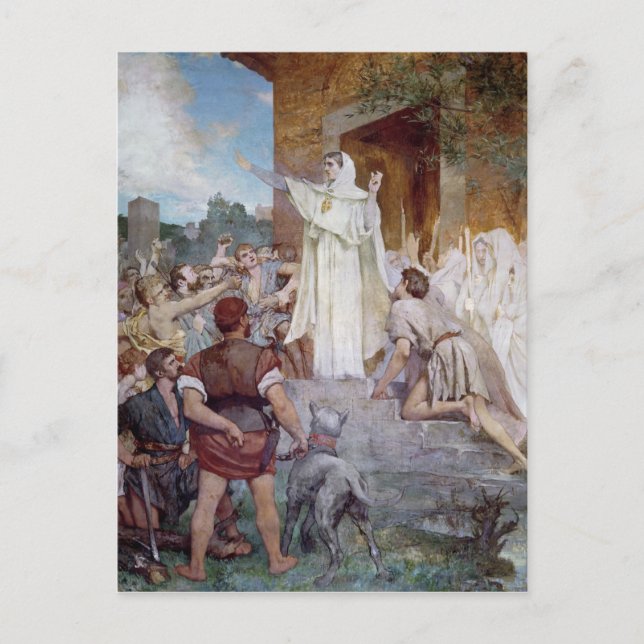 St. Genevieve Calming the Parisians Postcard (Front)