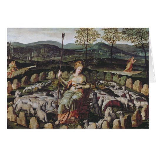 St. Genevieve Guarding her Flock Cards (Front Horizontal)